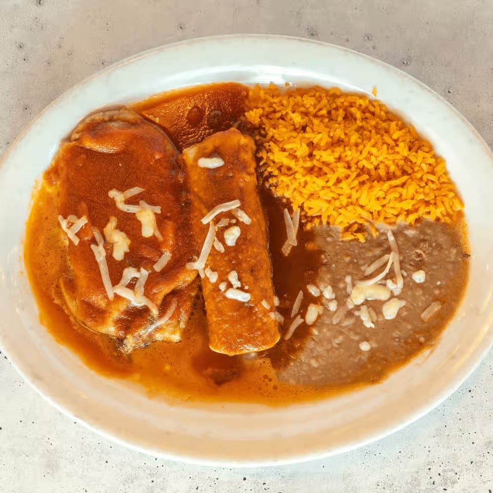 One Chile Relleno, One Beef Taco, & One Beef Enchilada.