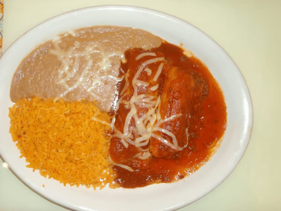 F. One Tamale & One Beef Enchilada.