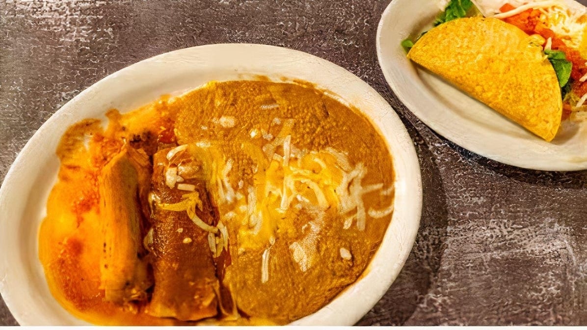 G. One Beef Enchilada, One Tamale & Beef Taco.