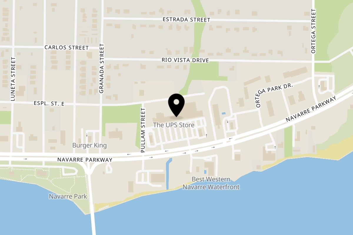 Map showing the location of El Paso Tacos & Tequila Navarre on 8662 Navarre Pkwy in Navarre